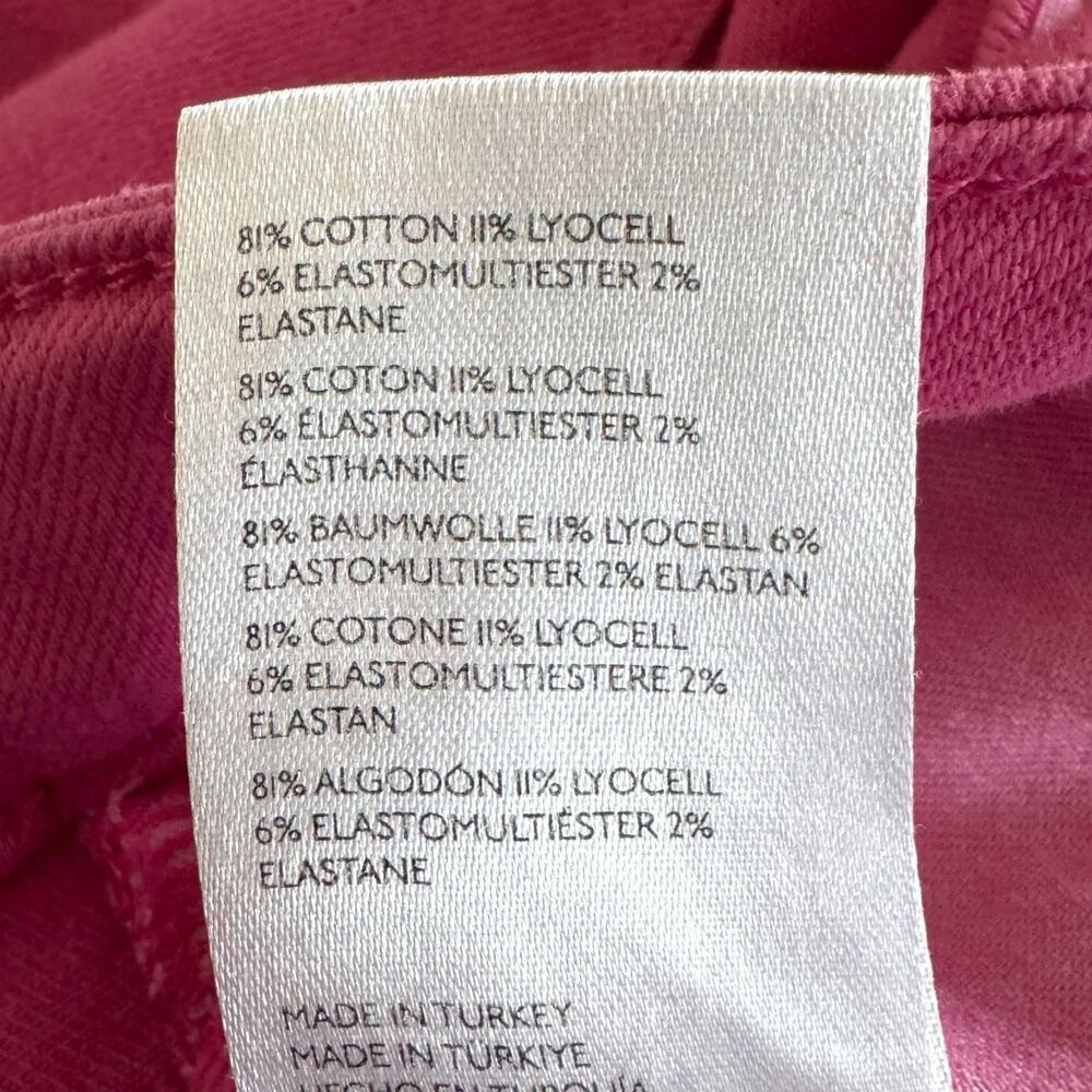 Pilcro The Yaya Cotton Blend Mid-Rise Denim Crop Flare Jeans Pink Womens Size 33 - Picture 12 of 16